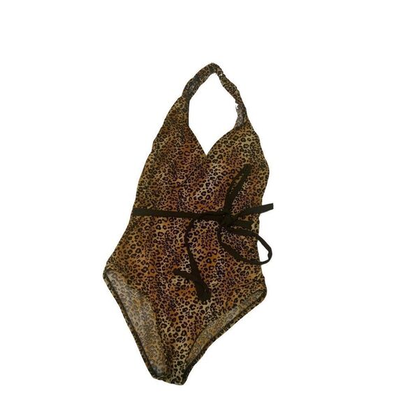 Kushcush by Kerry Cushman swimsuit plunge Leopard Large - Picture 5 of 11